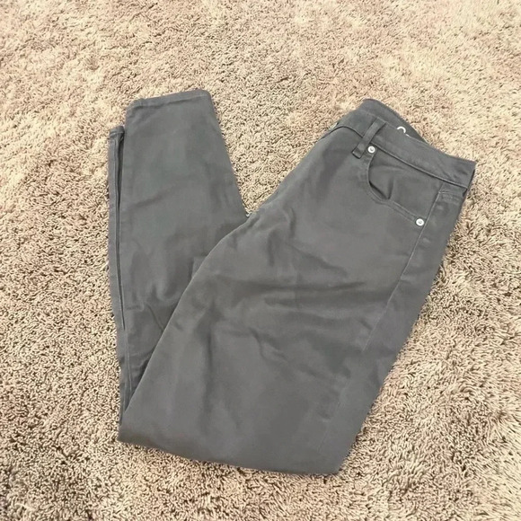 Gap true skinny high rise sateen pants shark fin gray 32s 32 short - Picture 3 of 13